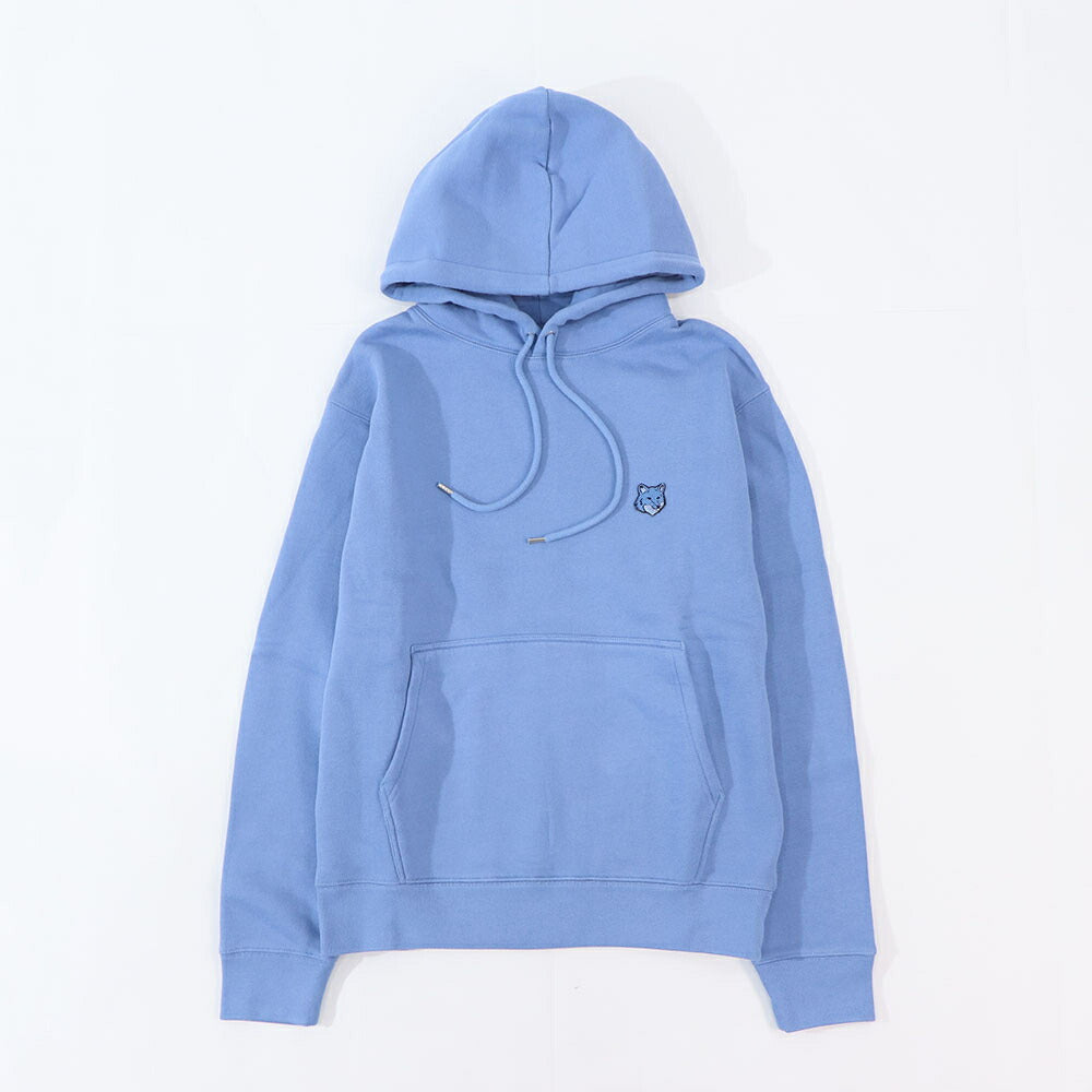 MAISON KITSUNE パーカー ブルー フォックスパッチ スエット フーディ