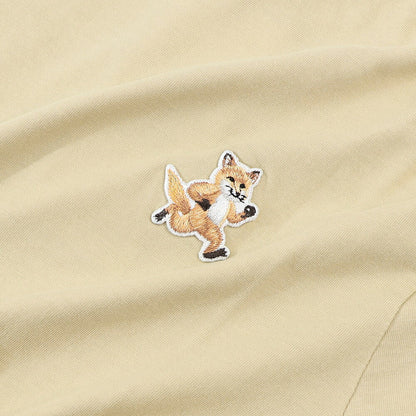 MAISON KITSUNE Tシャツ イエロー フォックスパッチ