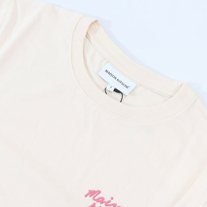 MAISON KITSUNE Tシャツ アイボリー ロゴ 半袖 オーバーサイズ