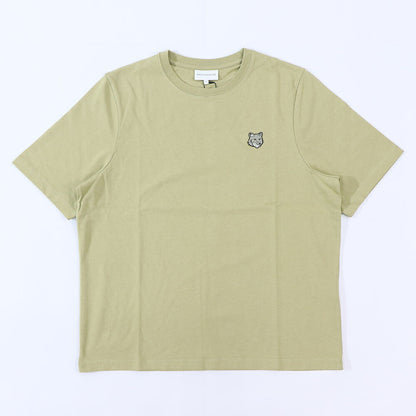 MAISON KITSUNE Tシャツ ブラウン ライトグリーン フォックスパッチ