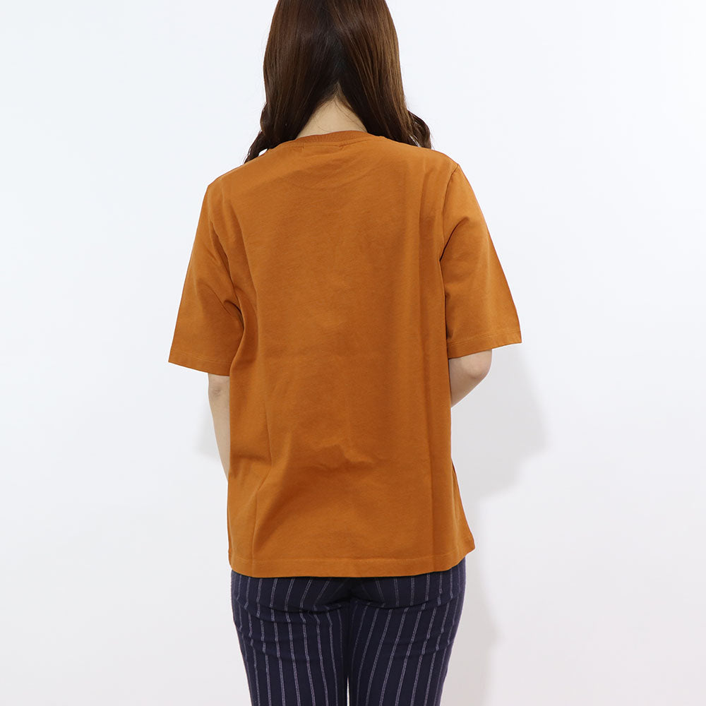 MAISON KITSUNE Tシャツ ブラウン ライトグリーン フォックスパッチ