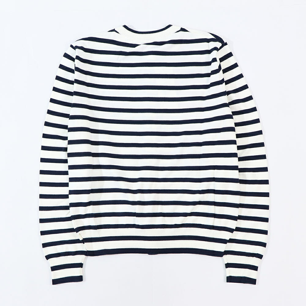 MAISON KITSUNE カーディガン  ネイビー×ホワイト フォックスパッチ