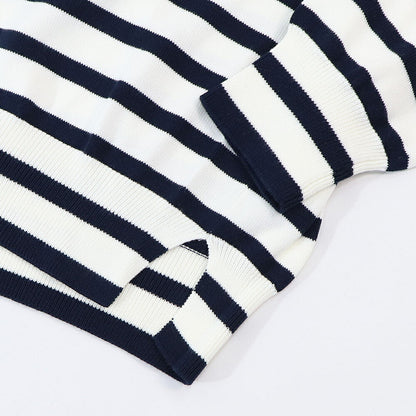 MAISON KITSUNE カーディガン  ネイビー×ホワイト フォックスパッチ