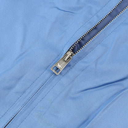 MAISON KITSUNE ジャケット ブルー ボンバージャケット ロゴ サテン