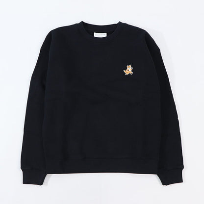 MAISON KITSUNE スウェット ネイビー ブラック イエロー スピーディーフォックスパッチ