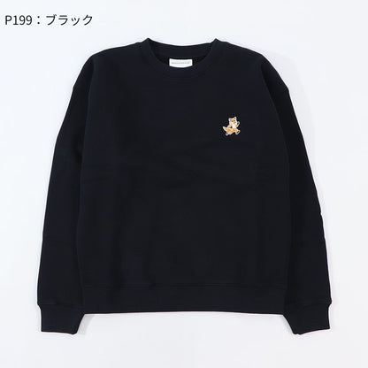 MAISON KITSUNE スウェット ネイビー ブラック イエロー スピーディーフォックスパッチ