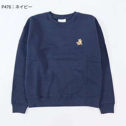 MAISON KITSUNE スウェット ネイビー ブラック イエロー スピーディーフォックスパッチ