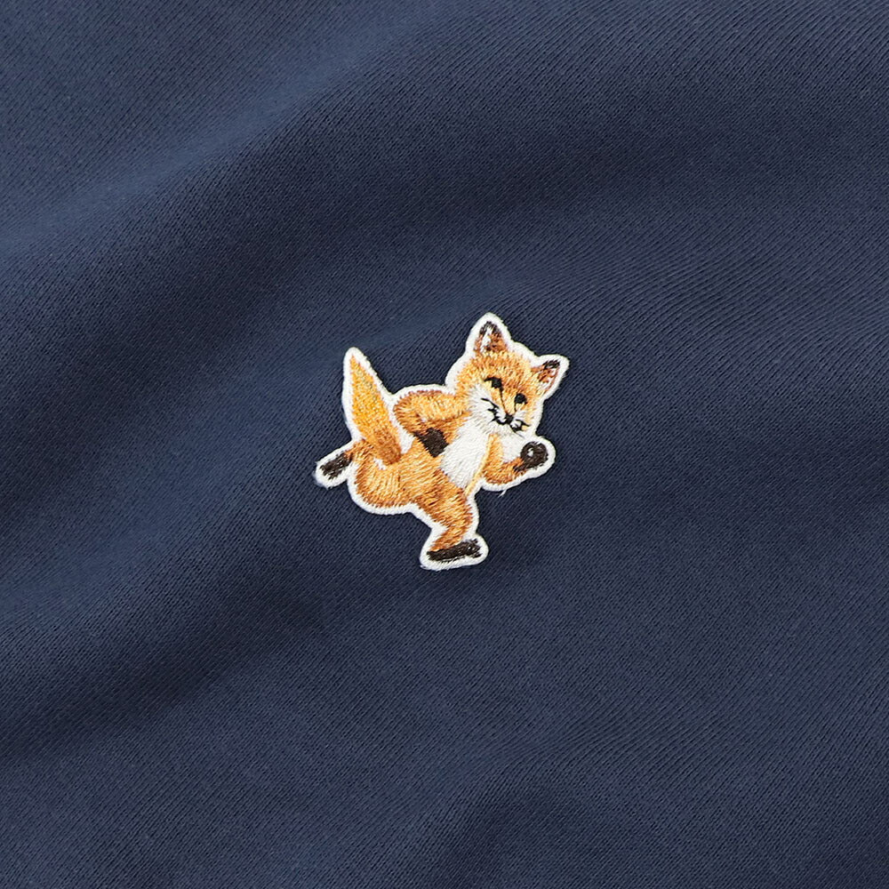 MAISON KITSUNE スウェット ネイビー ブラック イエロー スピーディーフォックスパッチ
