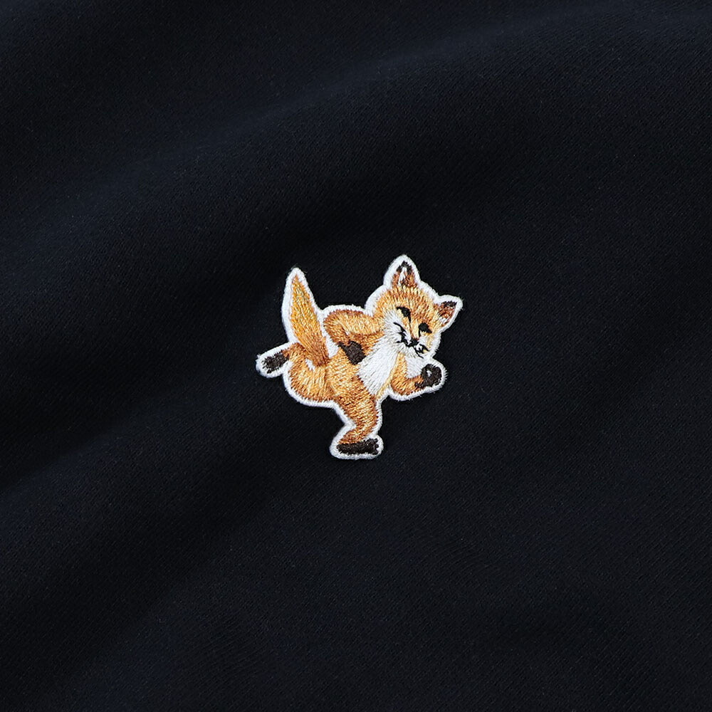 MAISON KITSUNE スウェット ネイビー ブラック イエロー スピーディーフォックスパッチ