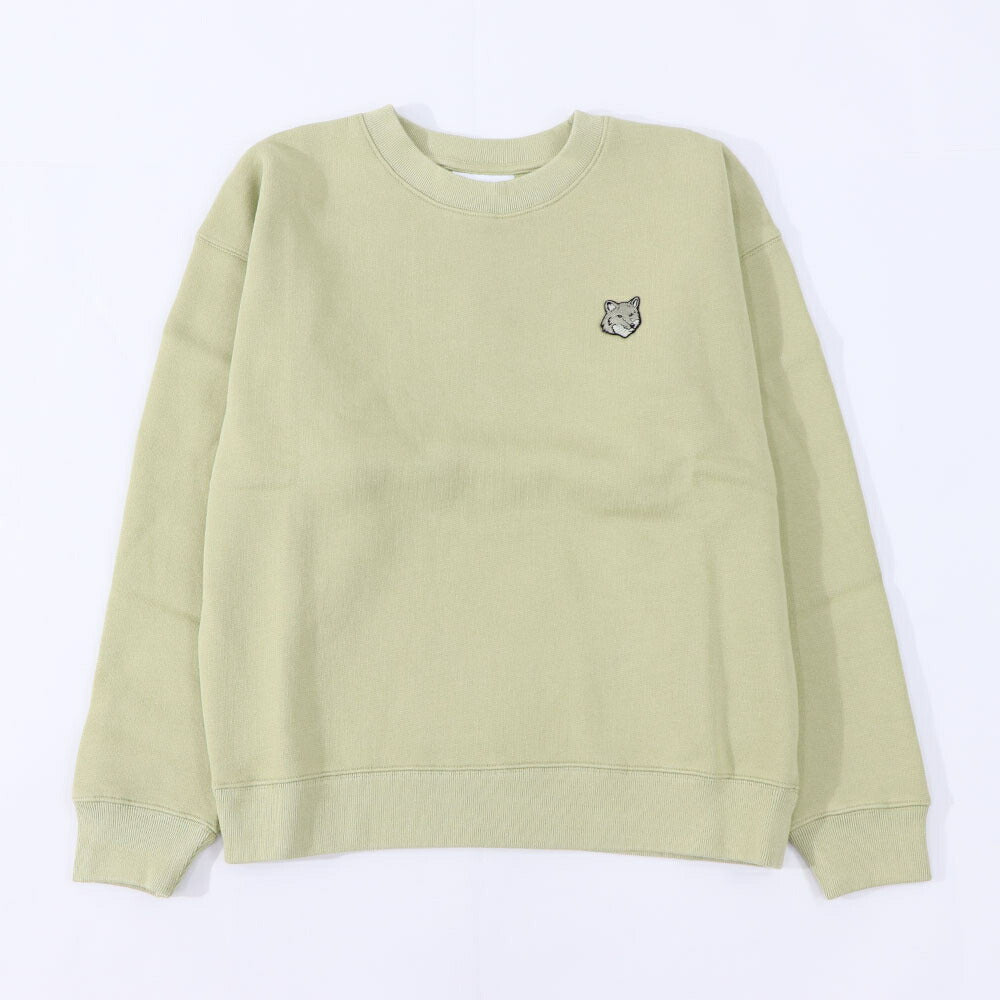 MAISON KITSUNE スウェット FOX HEAD PATCH ブラック ライトグリーン ネイビーMW00315KM0307