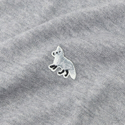 メゾン キツネ MAISON KITSUNE トップス ニット レディース  メランジグレー ネイビー ベイビーフォックスパッチ ウール 無地 ワンポイント 長袖 クルーネック MW00816KT1036