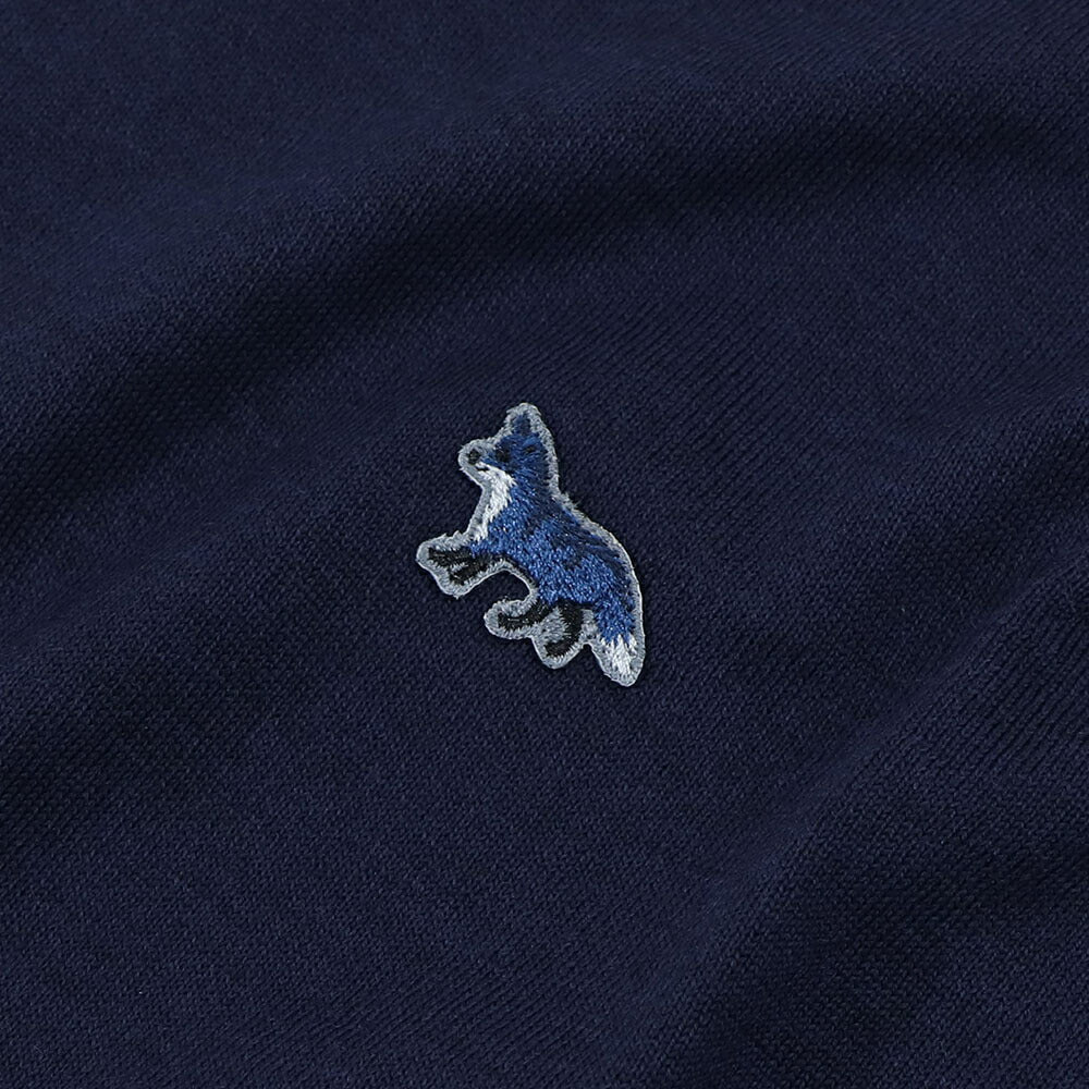 MAISON KITSUNE ニット メランジグレー ネイビー MW00816KT1036