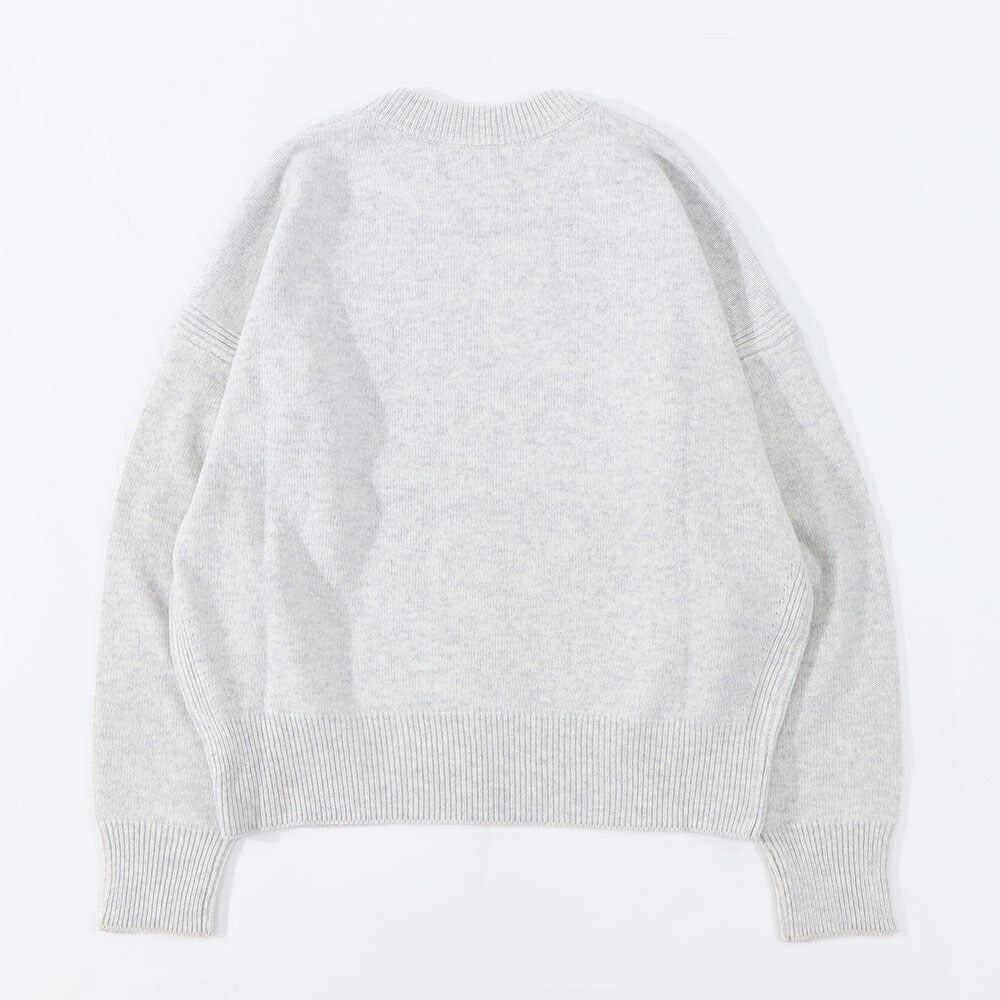メゾン キツネ MAISON KITSUNE トップス スウェット・トレーナー レディース FOX HEAD INTARSIA COMFORT JUMPER グレー フォックス ウール 無地 ワンポイント 長袖 クルーネック LW00815KT1063