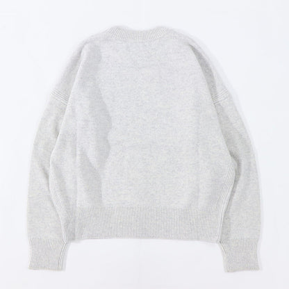 メゾン キツネ MAISON KITSUNE トップス スウェット・トレーナー レディース FOX HEAD INTARSIA COMFORT JUMPER グレー フォックス ウール 無地 ワンポイント 長袖 クルーネック LW00815KT1063