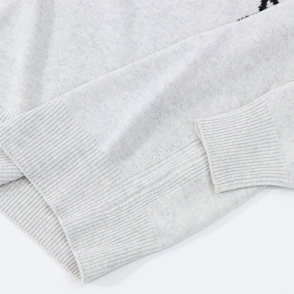 MAISON KITSUNE スウェット FOX HEAD INTARSIA COMFORT JUMPER グレー フォックス LW00815KT1063