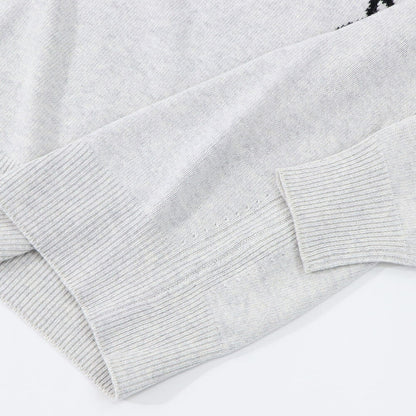 MAISON KITSUNE スウェット FOX HEAD INTARSIA COMFORT JUMPER グレー フォックス LW00815KT1063