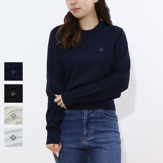 MAISON KITSUNE ニット グレー ライトベージュメランジ ネイビー ブラック MW00801KT1036