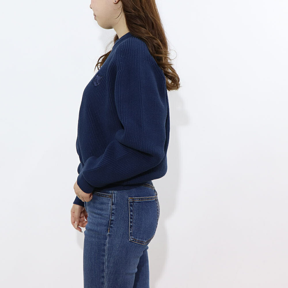 MAISON KITSUNE ニット クリーム ネイビー セーター MW00806KT1098