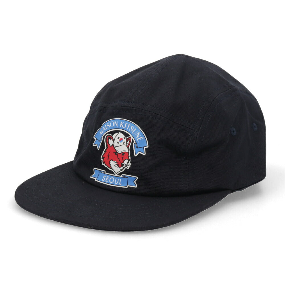 MAISON KITSUNE 帽子 キャップ ユニセックス  ネイビー ロゴ キツネ