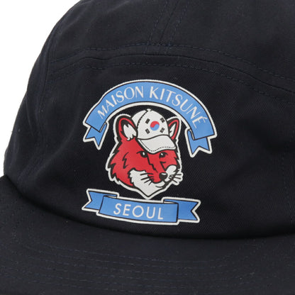 MAISON KITSUNE 帽子 キャップ ユニセックス  ネイビー ロゴ キツネ