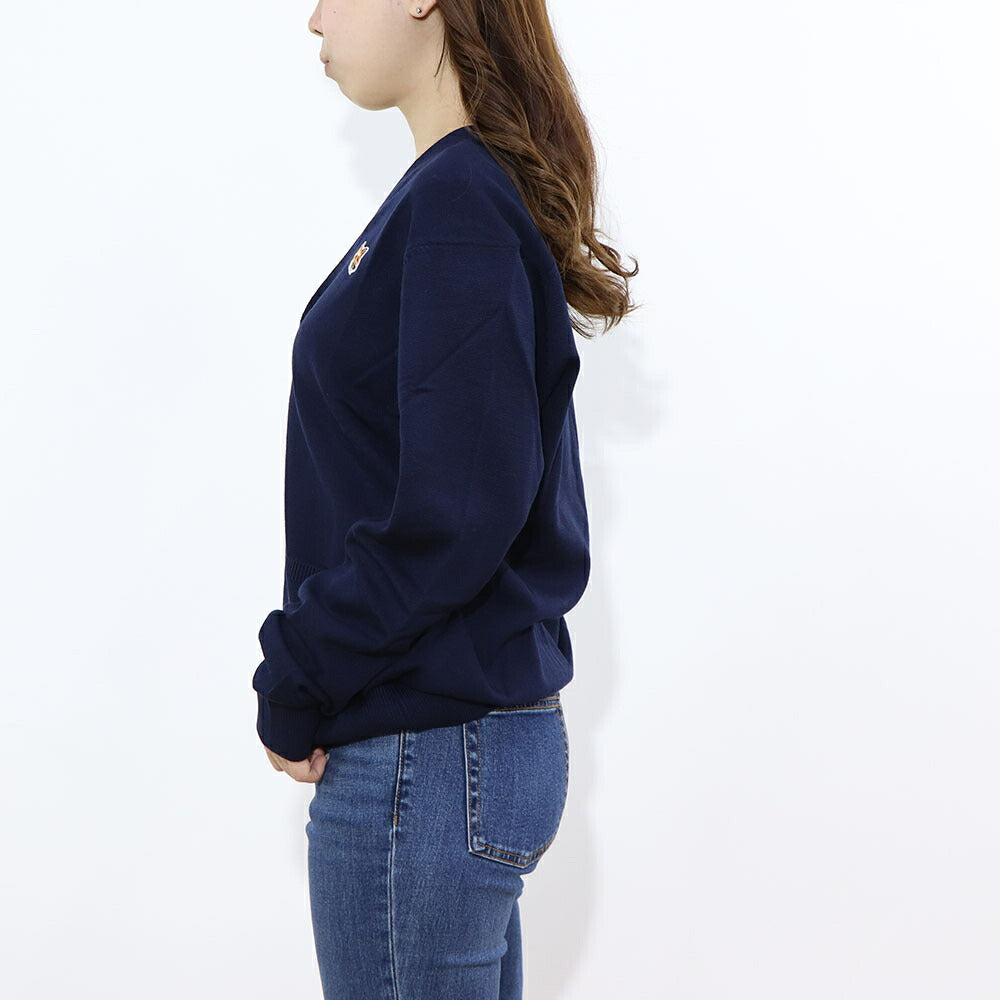 MAISON KITSUNE カーディガン FOX HEAD PATCH CLASSIC CARDIGAN グレーメランジ ベージュメランジ ネイビー GU00542KT1036