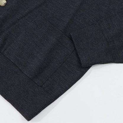 メゾン キツネ MAISON KITSUNE トップス カーディガン・ボレロ レディース FOX HEAD PATCH CLASSIC CARDIGAN グレーメランジ ベージュメランジ ネイビー フォックスパッチ ウール 無地 ワンポイント 長袖 GU00542KT1036