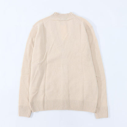 メゾン キツネ MAISON KITSUNE トップス カーディガン メンズ BABY FOX PATCH COSY CARDIGAN ベージュ ベビーフォックスパッチ ウール 無地 ワンポイント 長袖 HM00501KT1006