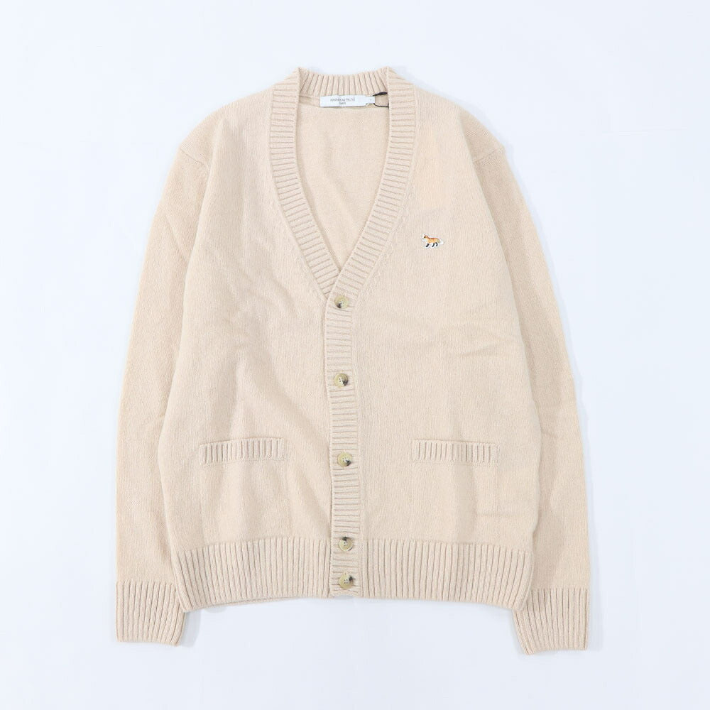 MAISON KITSUNE カーディガン BABY FOX PATCH COSY CARDIGAN ベージュ ベビーフォックスパッチ HM00501KT1006