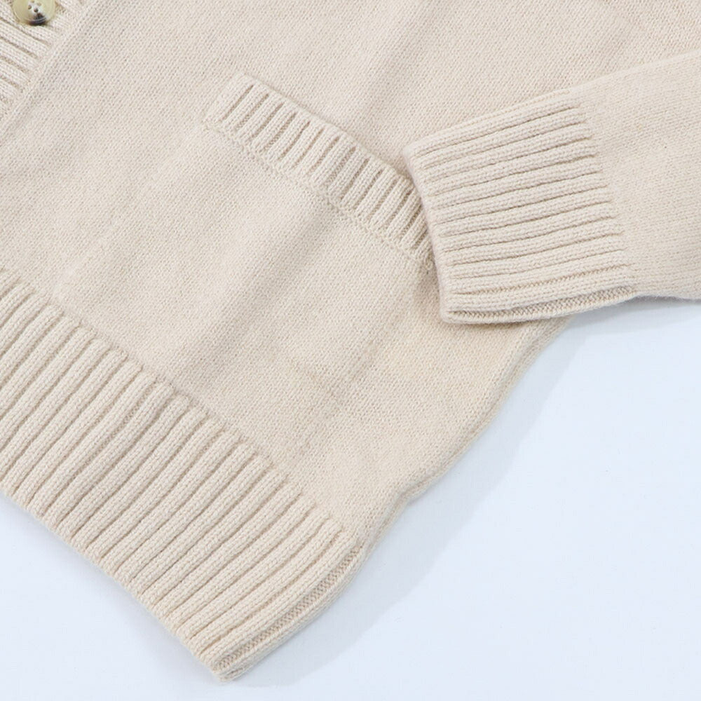 メゾン キツネ MAISON KITSUNE トップス カーディガン メンズ BABY FOX PATCH COSY CARDIGAN ベージュ ベビーフォックスパッチ ウール 無地 ワンポイント 長袖 HM00501KT1006