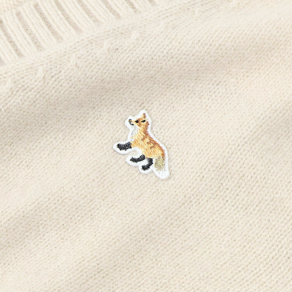 MAISON KITSUNE カーディガン BABY FOX PATCH COSY CARDIGAN ベージュ ベビーフォックスパッチ HM00501KT1006