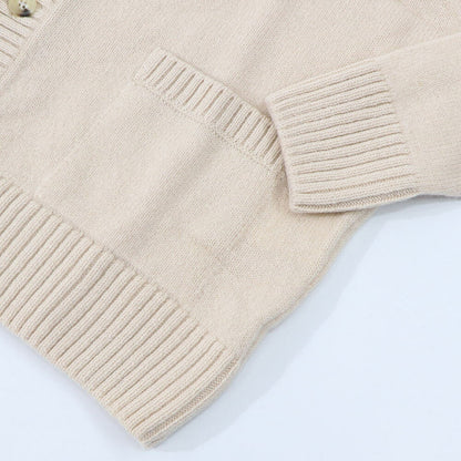 MAISON KITSUNE カーディガン BABY FOX PATCH COSY CARDIGAN ベージュ ベビーフォックスパッチ HM00501KT1006