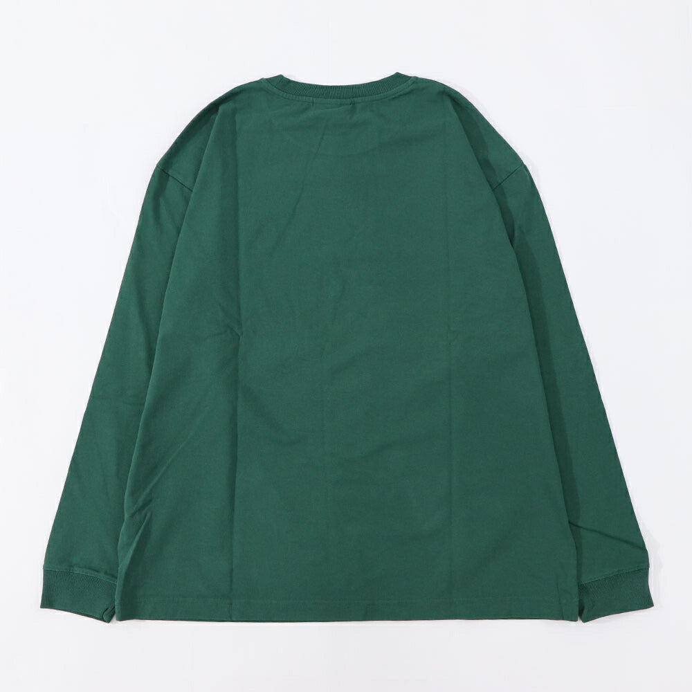 メゾン キツネ MAISON KITSUNE トップス Tシャツ・カットソー メンズ BOLD FOX HEAD PATCH ボトルグリーン フォックスパッチ コットン 無地 ワンポイント 長袖 クルーネック 長袖 LM00109KJ0118