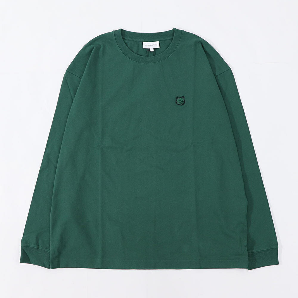 MAISON KITSUNE Tシャツ BOLD FOX HEAD PATCH ボトルグリーン LM00109KJ0118
