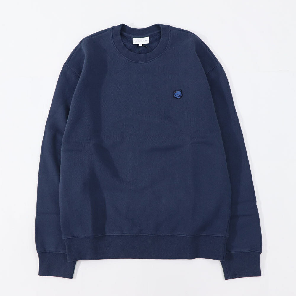 MAISON KITSUNE スウェット BOLD FOX HEAD PATCH ボトルグリーン ネイビー LM00302KM0307