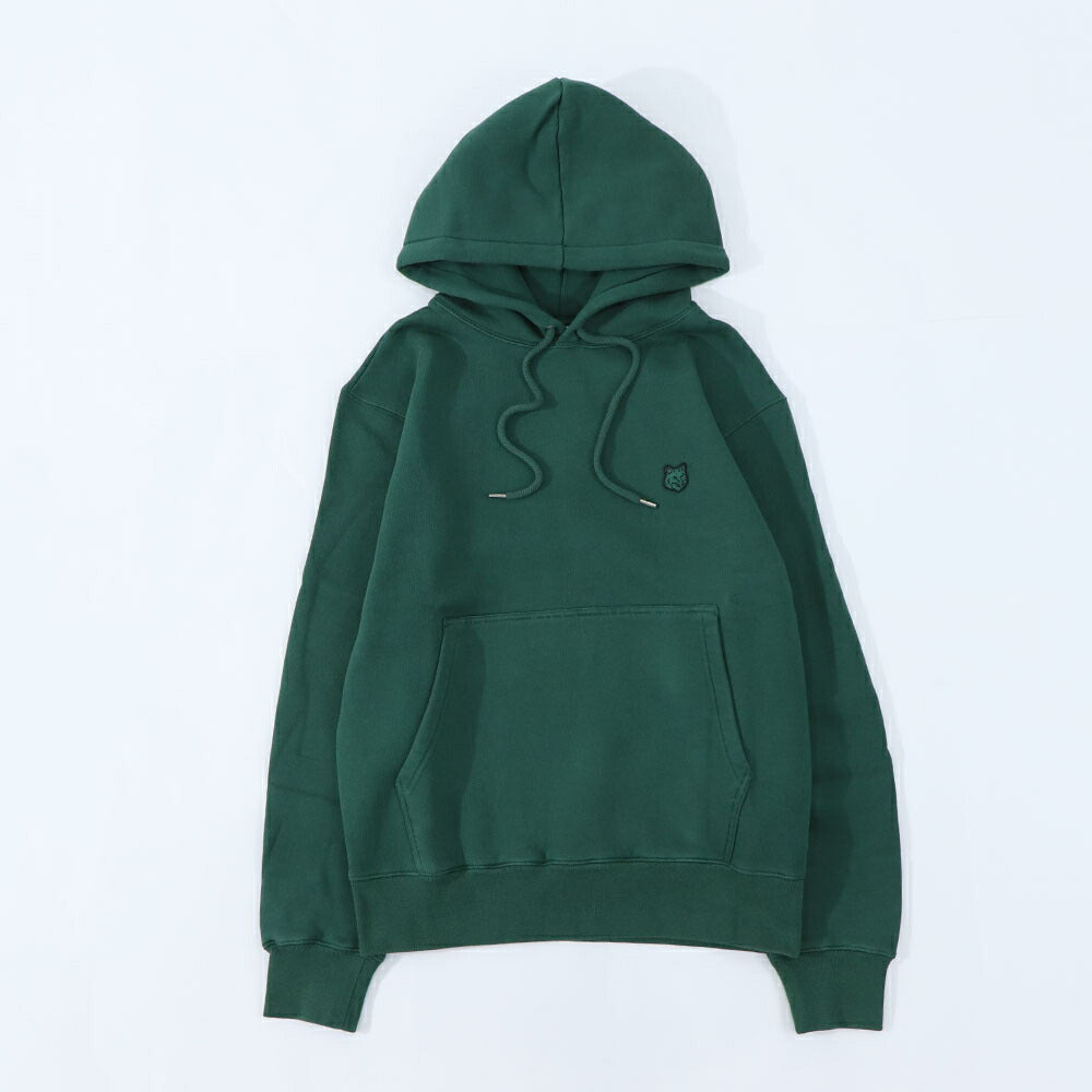 MAISON KITSUNE スウェット BOLD FOX HEAD PATCH COMFORT HOODIE ボトルグリーン LM00703KM0307