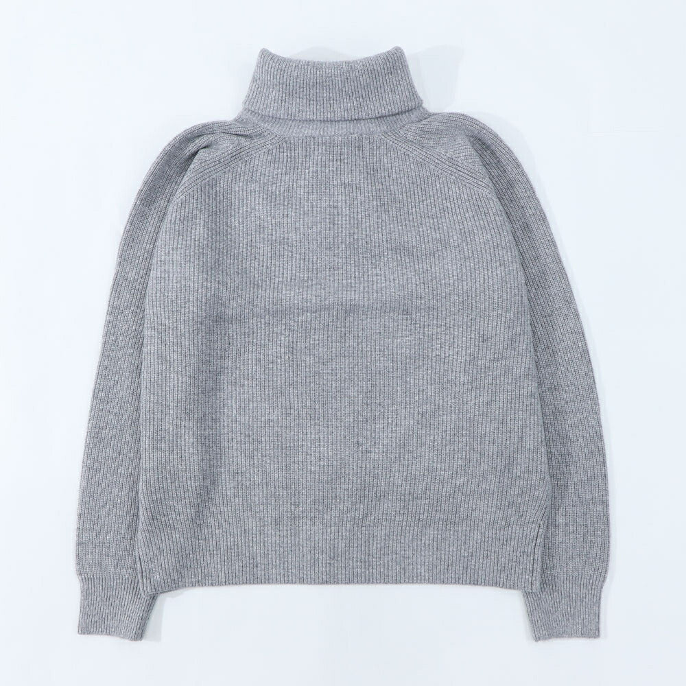 メゾン キツネ MAISON KITSUNE トップス ニット メンズ  グレージュ フォックスパッチ セーター ハーフジップ 無地 ワンポイント 長袖 LM00807KT1093