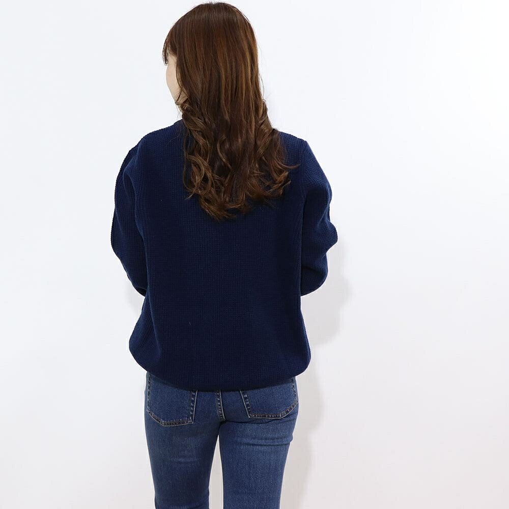 MAISON KITSUNE ニット HANDWRITING SWEATER ネイビー ロゴ セーター シンプル LM00814KT1063