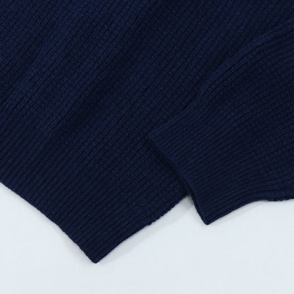 メゾン キツネ MAISON KITSUNE トップス ニット メンズ HANDWRITING SWEATER ネイビー ロゴ セーター ウール シンプル 長袖 クルーネック LM00814KT1063