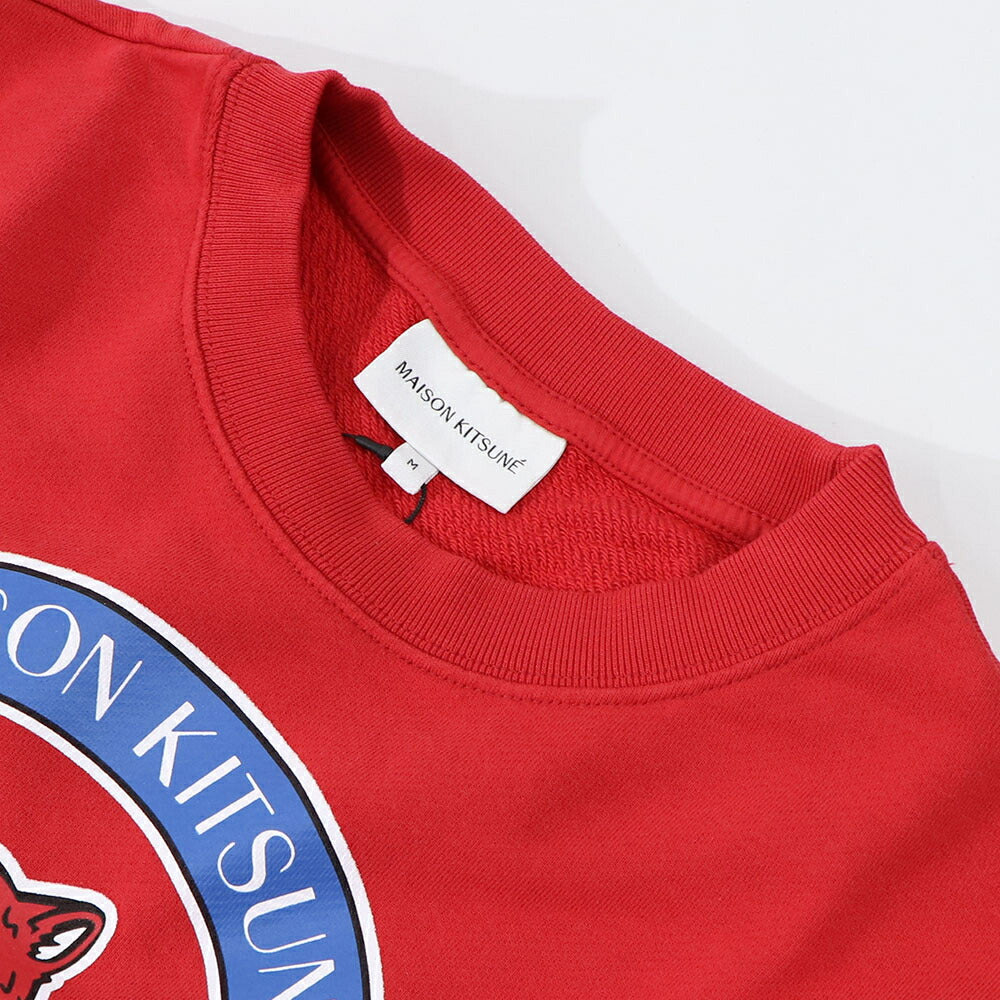 メゾン キツネ MAISON KITSUNE トップス スウェット・トレーナー レディース  レッド ロゴ キツネ 長袖 クルーネック 韓国 ソウル SPGALM00302