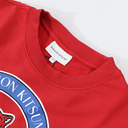 メゾン キツネ MAISON KITSUNE トップス スウェット・トレーナー レディース  レッド ロゴ キツネ 長袖 クルーネック 韓国 ソウル SPGALM00302
