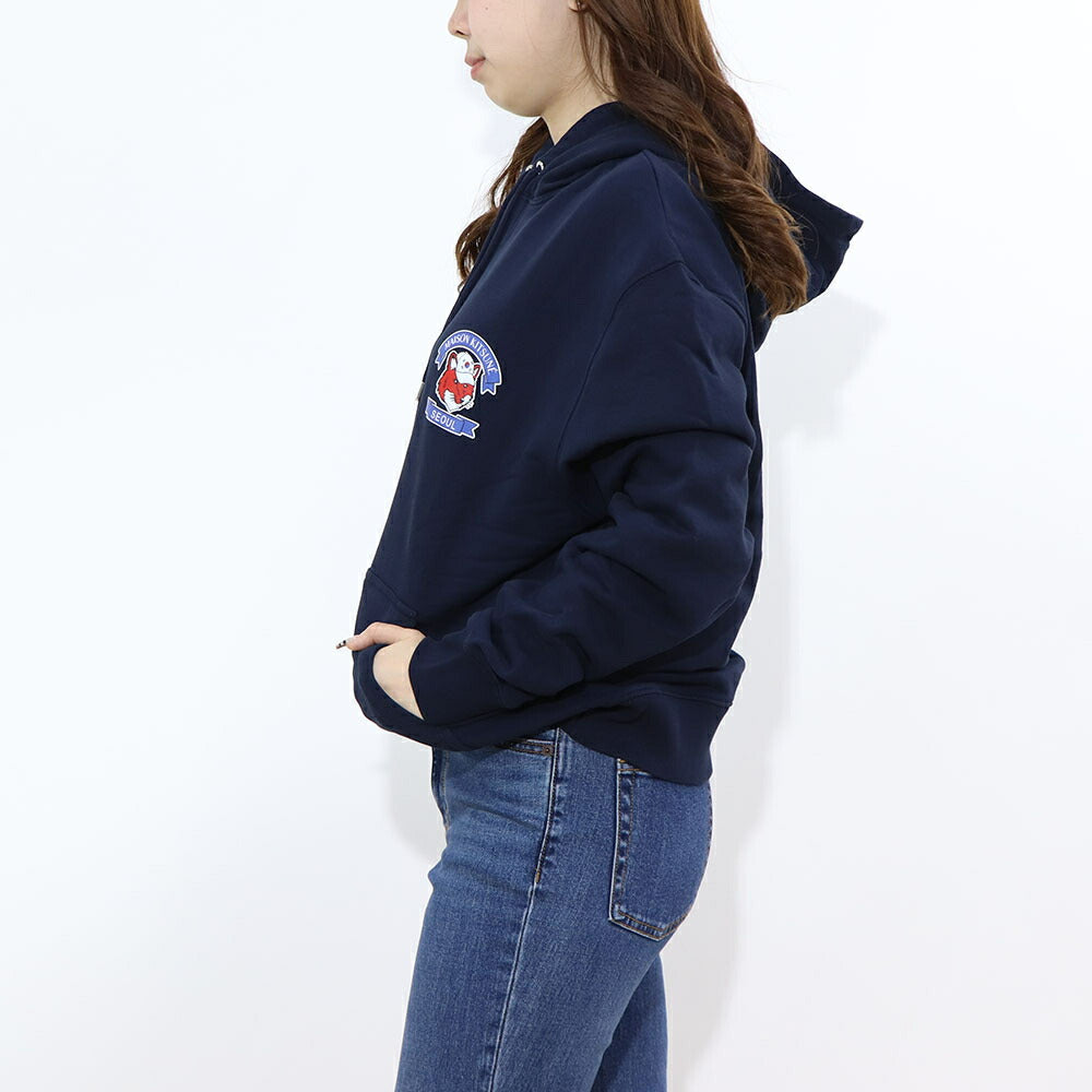 MAISON KITSUNE スウェット グレー ネイビー ロゴ キツネ SPGALM00311