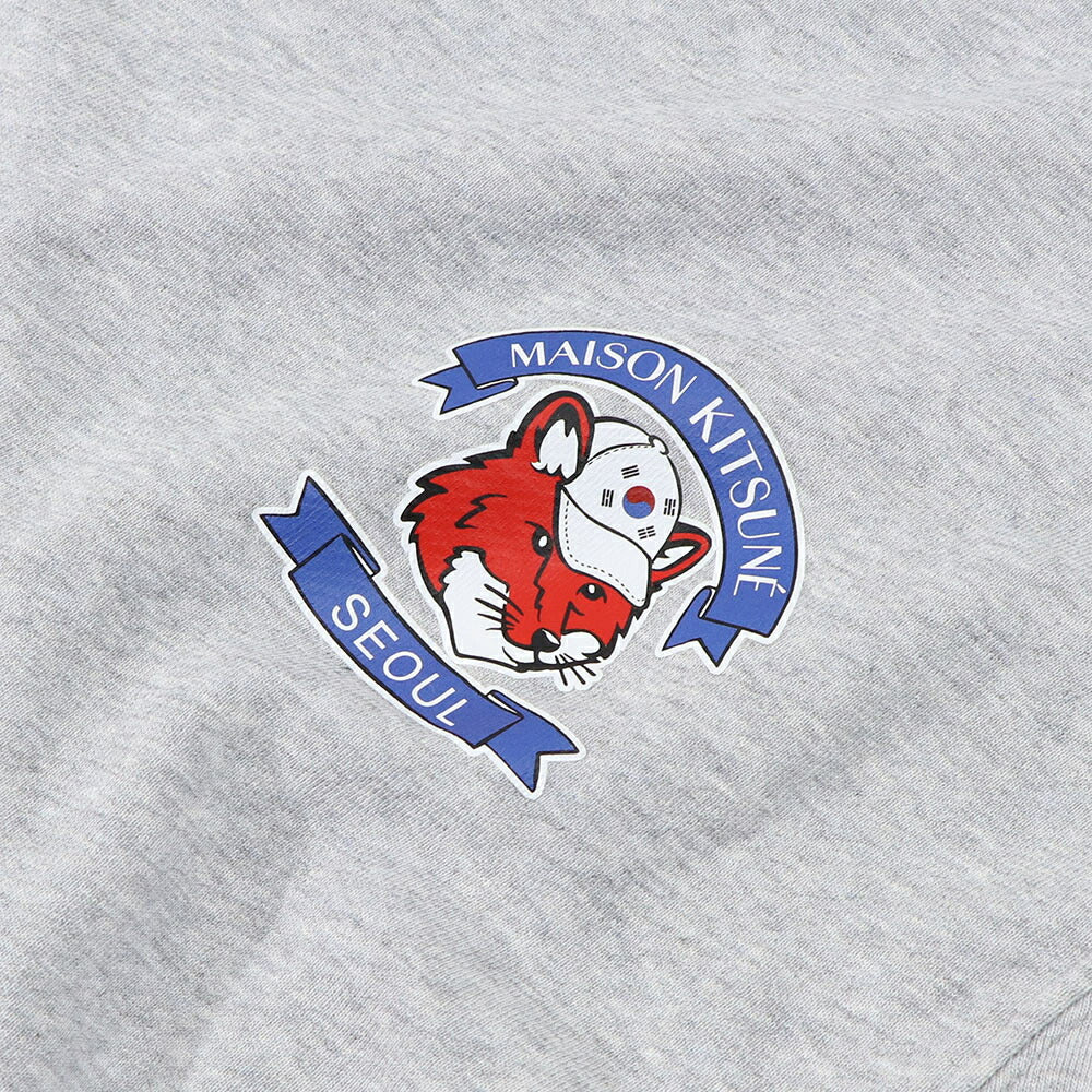 メゾン キツネ MAISON KITSUNE トップス スウェット・パーカー レディース  グレー ネイビー ロゴ キツネ フーディ 韓国 ソウル プルオーバー SPGALM00311