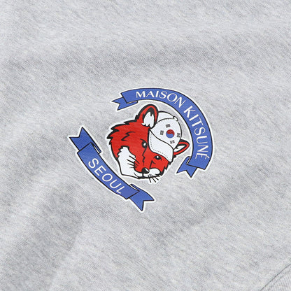 メゾン キツネ MAISON KITSUNE トップス スウェット・パーカー レディース  グレー ネイビー ロゴ キツネ フーディ 韓国 ソウル プルオーバー SPGALM00311