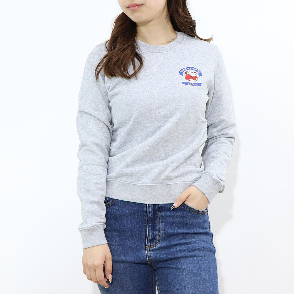 MAISON KITSUNE スウェット グレー ロゴ キツネ SPGALW00301