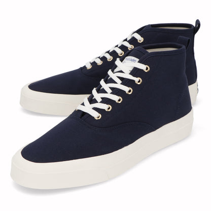 メゾン キツネ スニーカー ハイカット ロゴ ネイビー