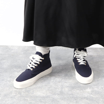 メゾン キツネ スニーカー ハイカット ロゴ ネイビー