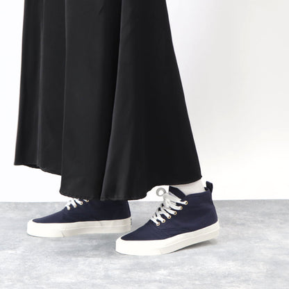 メゾン キツネ スニーカー ハイカット ロゴ ネイビー