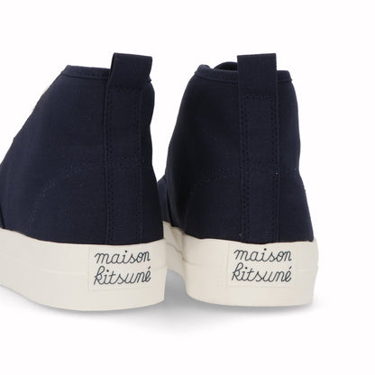 メゾン キツネ スニーカー ハイカット ロゴ ネイビー