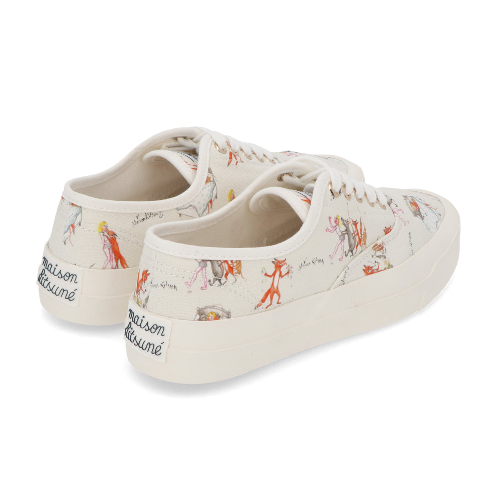 メゾン キツネ スニーカー ローカット ホワイト フラワー