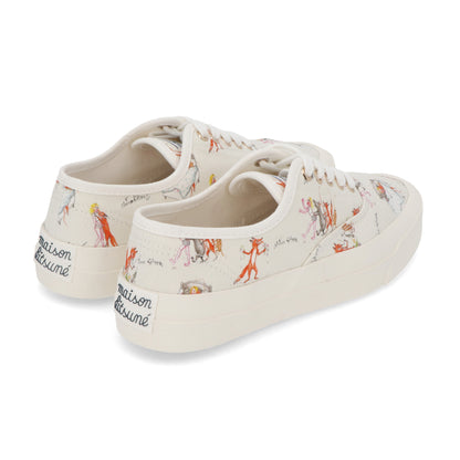 メゾン キツネ スニーカー ローカット ホワイト フラワー